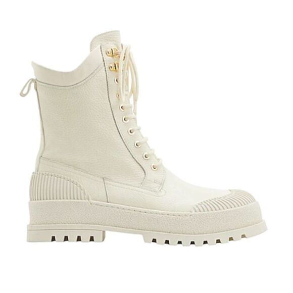 8 by Yoox Leather Cap Top Lace Up Boots - Picture 2 of 6